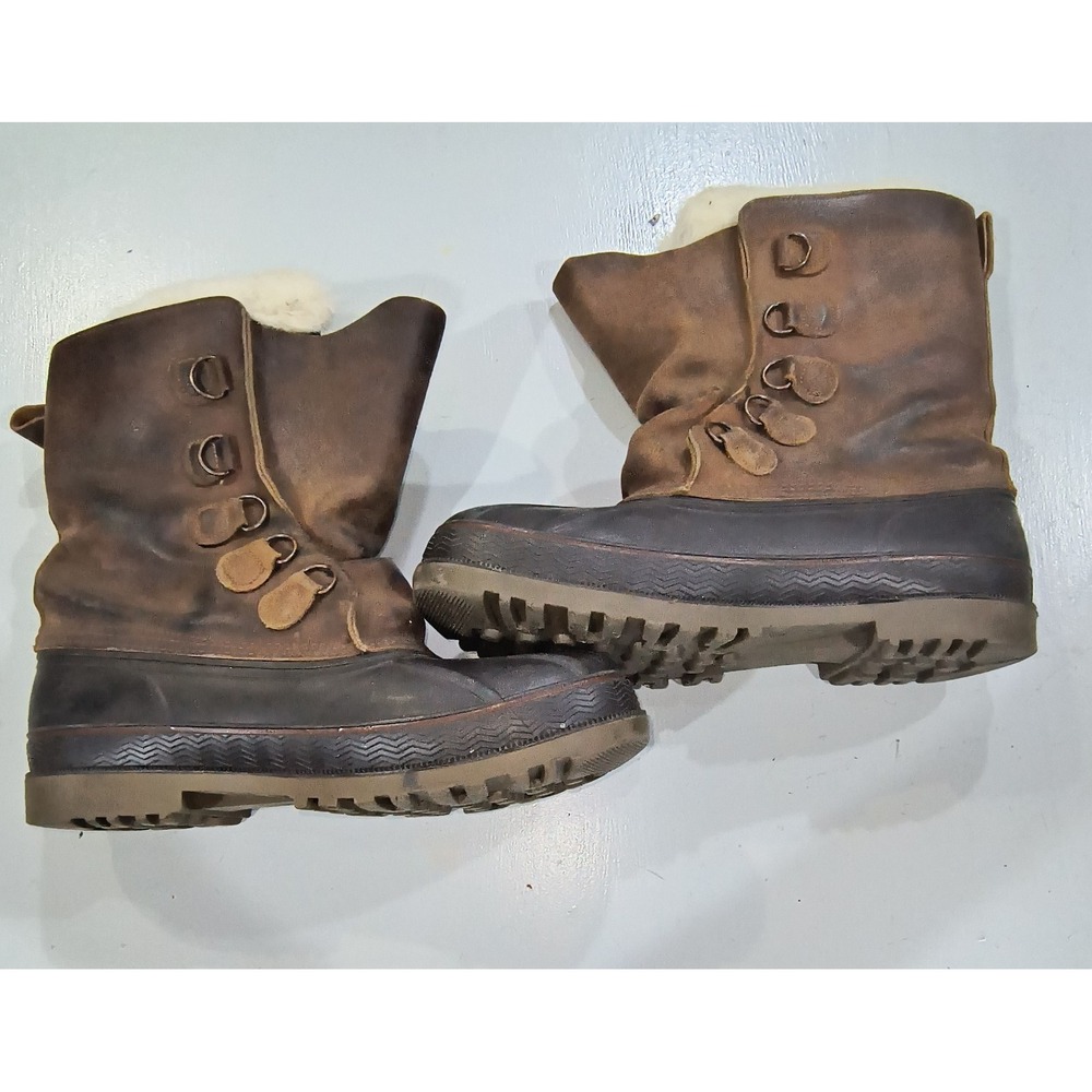 Vintage LaCrosse Iceman 70436 Winter Pac Boots Men's Size 11 Made In USA Leather